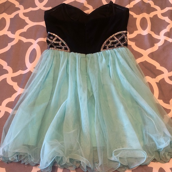 Prom Dress. Homecoming Strapless Dress - Picture 2 of 5